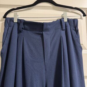 Halara Navy waffle weave pants.